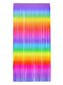 Matt Fringe Curtain Backdrop Rainbow Stripe 91 X 244cm Decoration 1