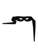 Bandit Eyemask with Tie Scarf Black Adult Superhero Costume Accessory 3