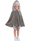 Shark Cape Kids Grey Costume with Teeth Hood 2