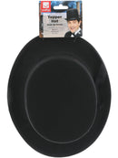 Adult Black Felt Topper Hat with Black Band Edwardian Costume Accessory 3