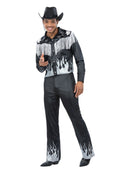 Glamorous Cowboy Costume Black Wild West Outfit for Men Shirt and Trousers 1