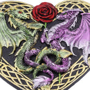 Dragon Love Heart Incense Burner 14cm 6