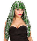 Holographic Bicolor Space Wig In Box - 6 Colors Ass.: Pink, Light Blue, Black, Blue, Green, Red