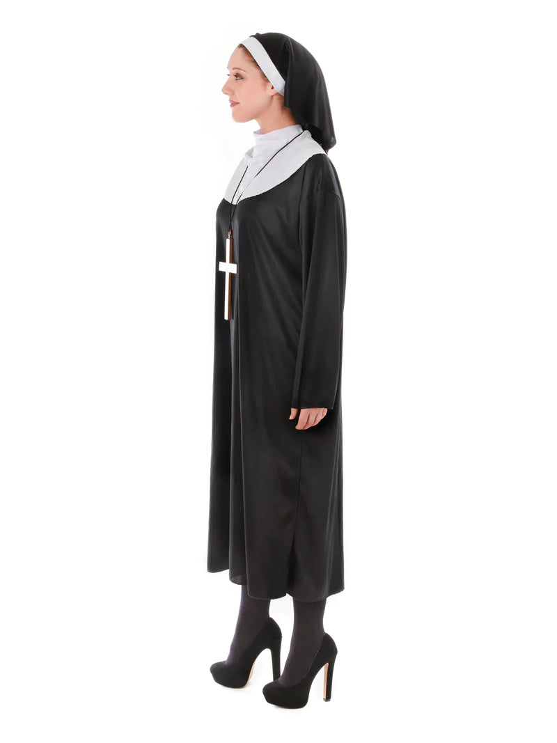 Nun Adult Costume Plus Size Black Robes