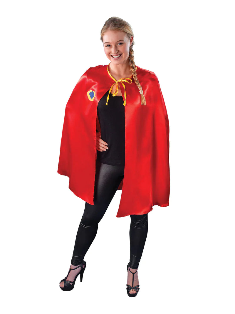 Red Superhero Cape Adult Costume