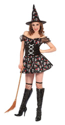 Witch Skull Design Adult Costume Female Uk Size 10 14_1 AC264