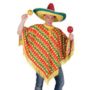 Mens Poncho Chilli Print Ff Adult Costume Male Halloween_1 AC277