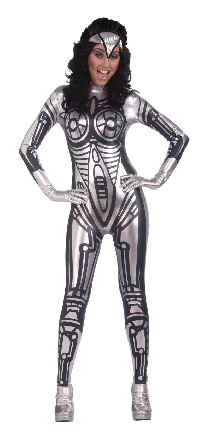 Womens Robot Jumpsuit Female Adult Costume Halloween_1 AC286