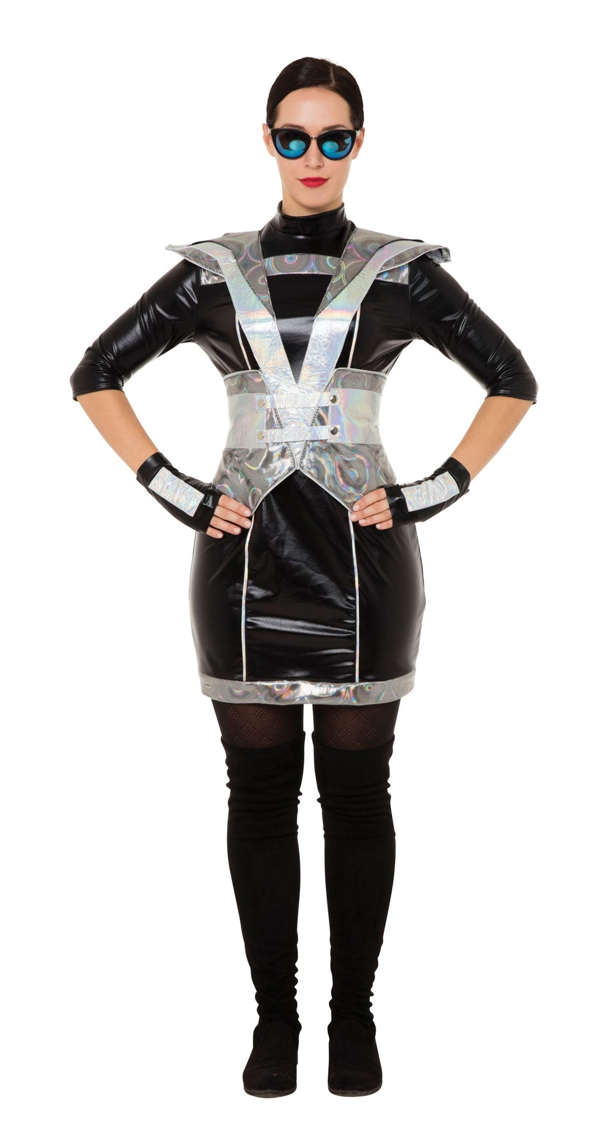 Futuristic Police Lady Costume Adult Female Uk Size 10 14 Futuristic Police Lady Costume Adult Female Uk Size 10 14