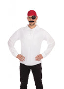 Mens Pirate Shirt White Adult Costume Male Halloween_1 AC428