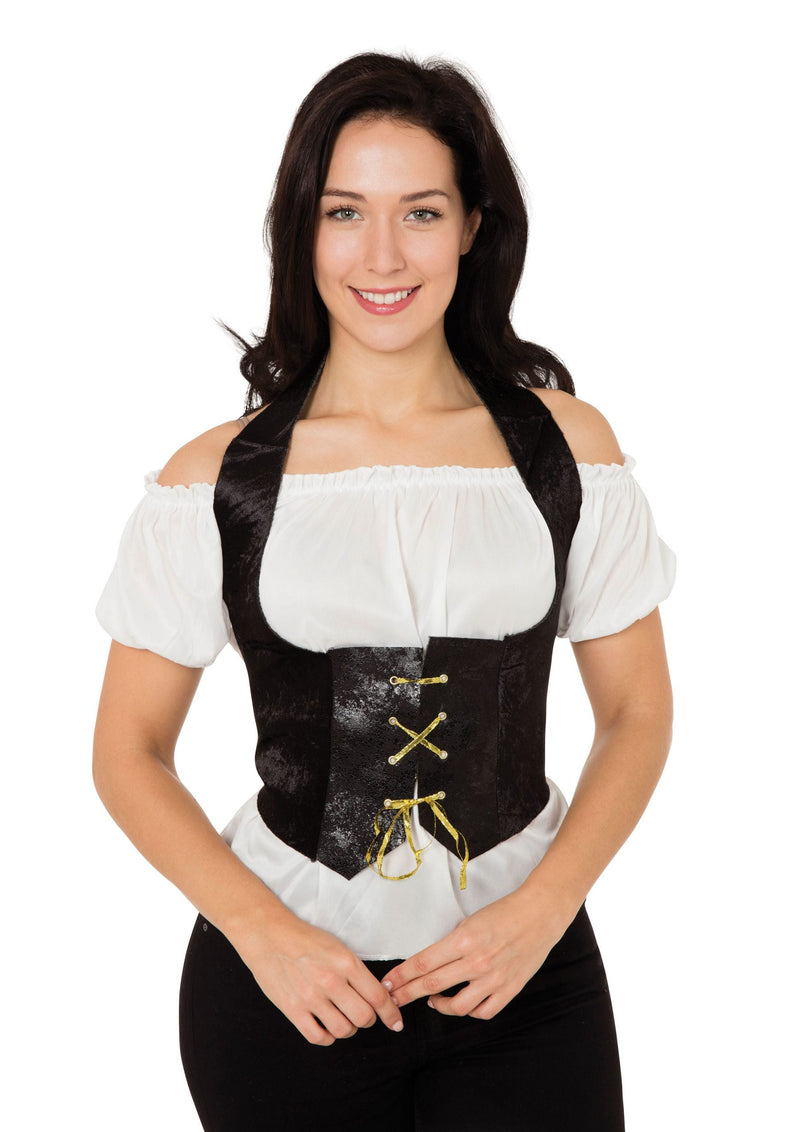 Velvet Corset Black Adult Costume Female_1 AC631