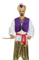 Mens Desert Prince Shirt +vest Purple Adult Costume Male Halloween_1 AC769