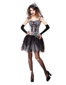 Skeleton Bride Black White Adult Costume Female_1 AF031