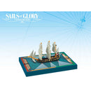 Sails of Glory Ship Pack Thorn 1779 USS Atlanta 1781 Board Game 1