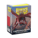 UNIT Dragon Shield Matte Dual Standard Sleeves Crimson and Silver 100 ct Gaming Accessory by Arcane Tinmen 1