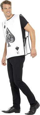 Alice In Wonderland Carded Guard Costume Adult White Tabard 4