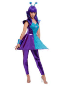 Alien Lady Costume Adult Blue Purple Dress 4