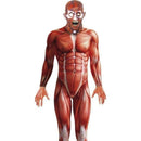 Anatomy Man Costume Adult Red Bodysuit Mask 2