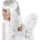 Angel Glitter Wings White and Silver Adult 50 By 30cm Costume Accessory 2