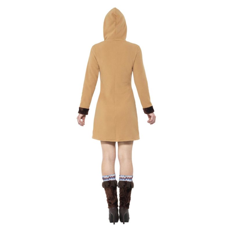 Arctic Lady Costume Brown Adult Eskimo Dress_2