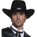 Authentic Western Gunslinger Hat Adult Black Wide Brimmed Costume Accessory 1