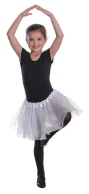 Girls Tutu White With Sequin Stars Childs Costume Accessories Female Halloween_1 BA006