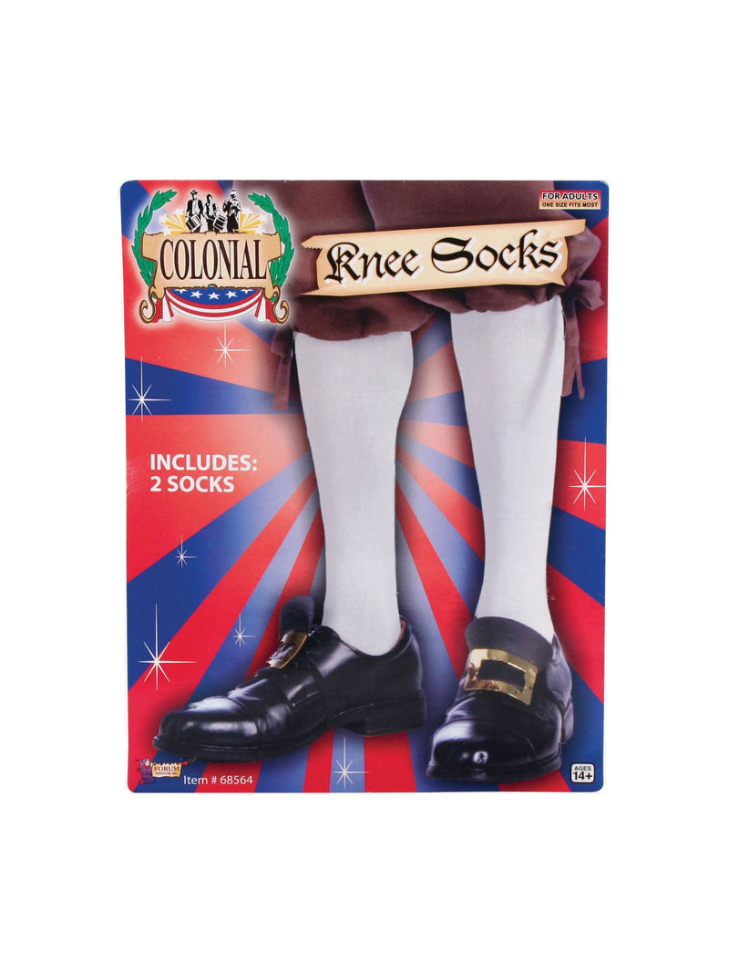 Knee High Adult Medieval White Socks Costume Accessory