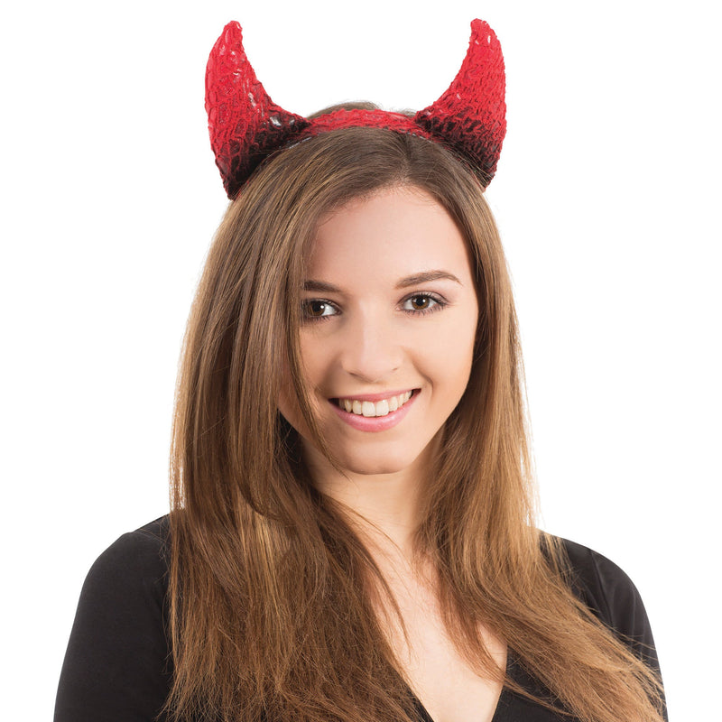Devil Horns Black Red On Band Costume Accessories Unisex_1 BA026
