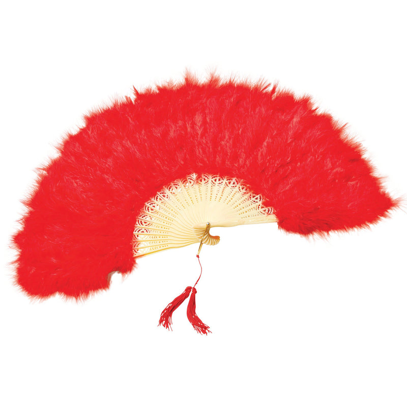 Womens Feather Fan Red Costume Accessories Female Halloween_1 BA088