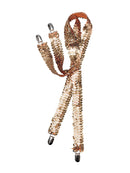 1920s Gold Sequin Braces Costume Accessory BA1027