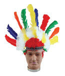 Mens Indian Headress Adult Costume Accessories Male Halloween_1 BA121