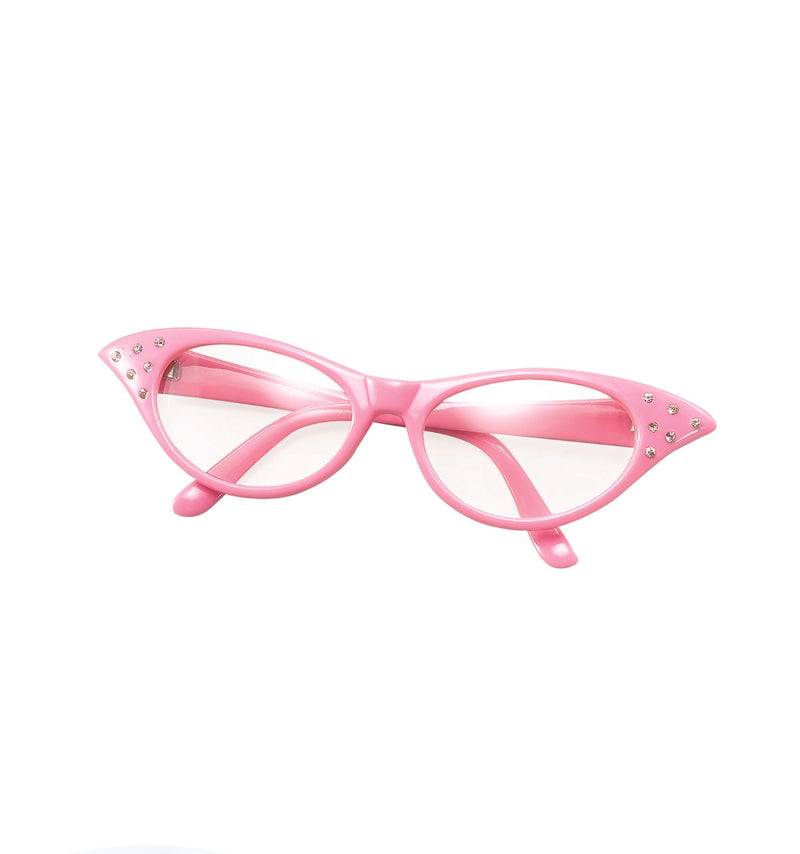 Womens Glasses 50s Female Style Pink Costume Accessories Halloween_1 BA142P