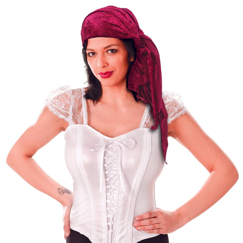 Womens Pirate Bandana Velvet Female Costume Accessories Halloween_1 BA1602