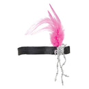 Womens Flapper Headband Pink Costume Accessories Female Halloween_1 BA165