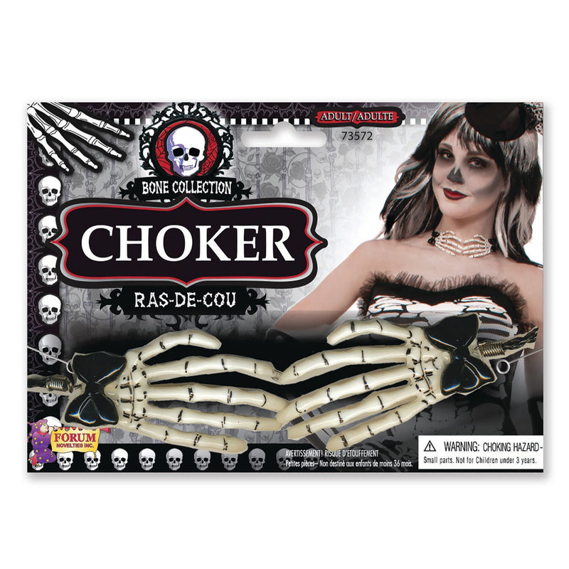 Womens Skeleton Hand Choker Costume Accesories Female Halloween_1 BA1742