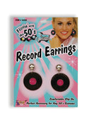 Womens Record Earrings Black Costume Accessories Female Halloween_1 BA1792
