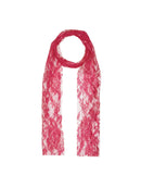 Pink 80s Neon Lace Scarf Costume Accessory
