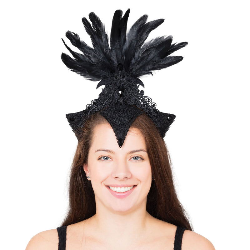 Burlesque Headpiece Black_1 BA2124