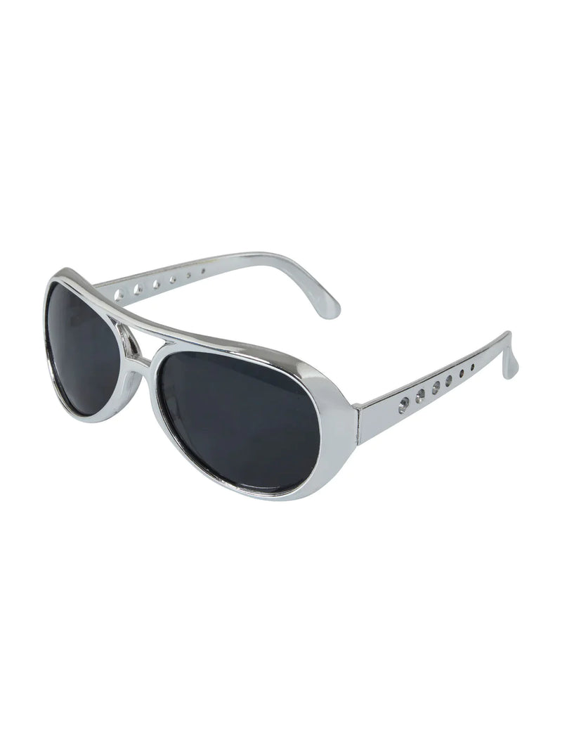 Elvis Sunglasses Silver Costume Accessory