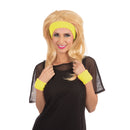 80s Headband Wristband Set Yellow_1 BA3323