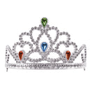 Womens Silver Plastic Tiara Paint Stones Costume Accessories Female Halloween_1 BA383