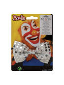 Bow Tie Sequin Silver Costume Accessory