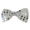 Bow Tie Sequin Silver Costume Accessories Unisex_1 BA389