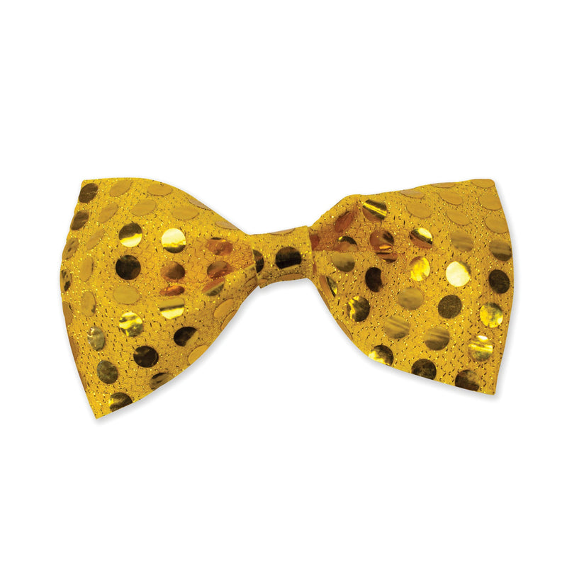 Bow Tie Sequin Gold Costume Accessories Unisex_1 BA390
