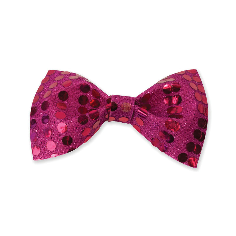 Bow Tie Sequin Pink Costume Accessories Unisex_1 BA407