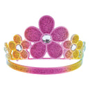 Womens Glitter Rainbow Flower Tiara Costume Accessories Female Halloween_1 BA494