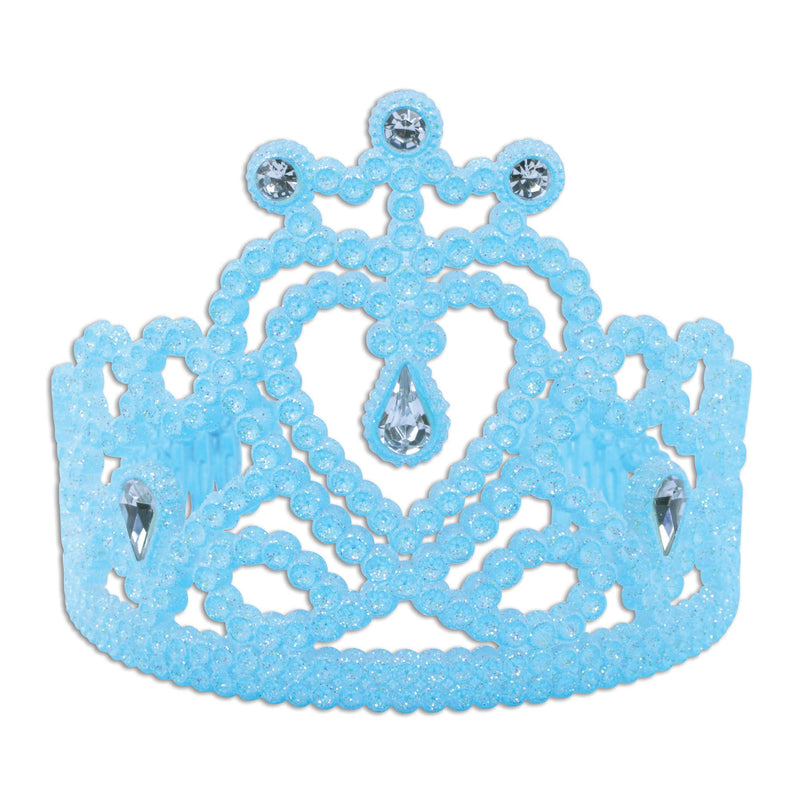 Womens Heart Tiara Blue With Gems Costume Accessories Female Halloween_1 BA594