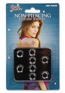 Clip On Body Piercing Jewellery Costume Accessories Unisex_1 BA715