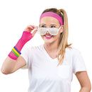 Womens Neon 80s Hairband Pink Costume Accessories Female Halloween_1 BA866