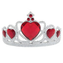 Womens Tiara Silver Plastic + Red Stone General Accesories Female Halloween Costume_1 BA880C